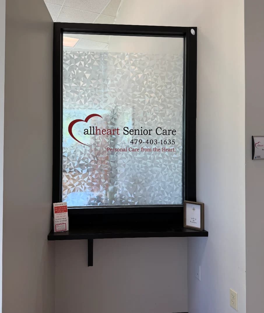 Allheart Senior Care office entrance in Springdale, Arkansas